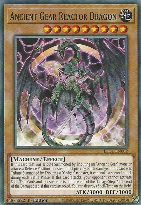 Ancient Gear Reactor Dragon LDS1-EN082 Yu-Gi-Oh card from Legendary Duelists: Season 1