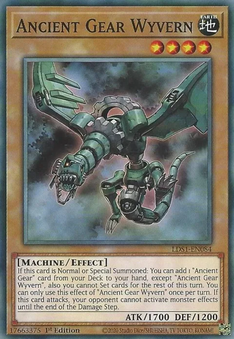 Ancient Gear Wyvern LDS1-EN084 Yu-Gi-Oh card from Legendary Duelists: Season 1