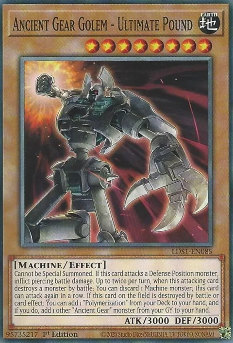 Ancient Gear Golem - Ultimate Pound LDS1-EN085 Yu-Gi-Oh card from Legendary Duelists: Season 1