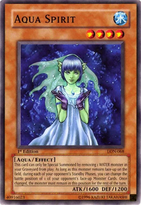 Aqua Spirit LON-068 1st Edition Yu-Gi-Oh card from Labyrinth of Nightmare