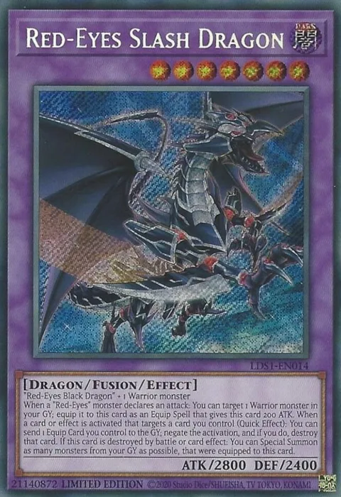 Red-Eyes Slash Dragon LDS1-EN014 Yu-Gi-Oh card from Legendary Duelists: Season 1