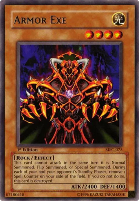 Armor Exe MFC-075 1st Edition Yu-Gi-Oh card from Magician's Force