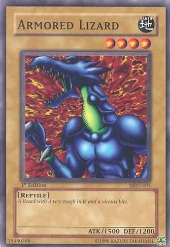 Armored Lizard MRD-005 1st Edition Yu-Gi-Oh card from Metal Raiders