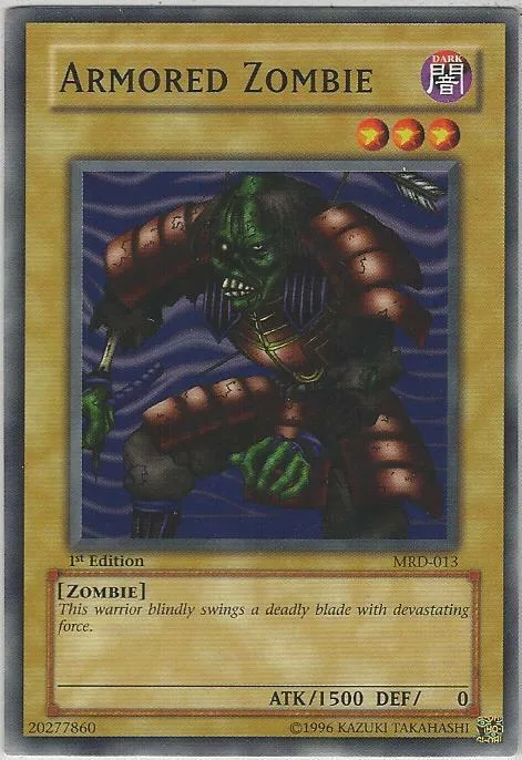 Armored Zombie MRD-013 1st Edition Yu-Gi-Oh card from Metal Raiders