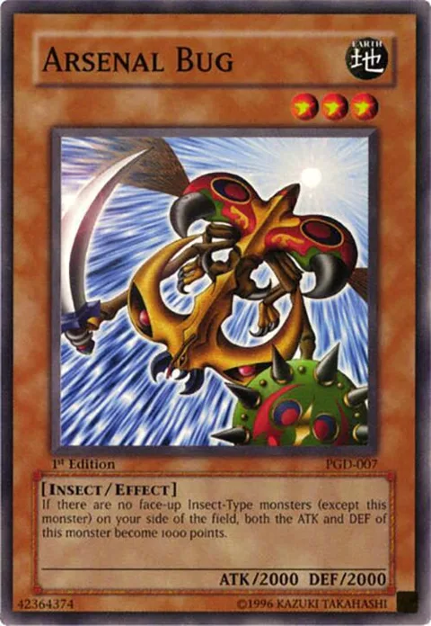 Arsenal Bug PGD-007 Unlimited Yu-Gi-Oh card from Pharaonic Guardian