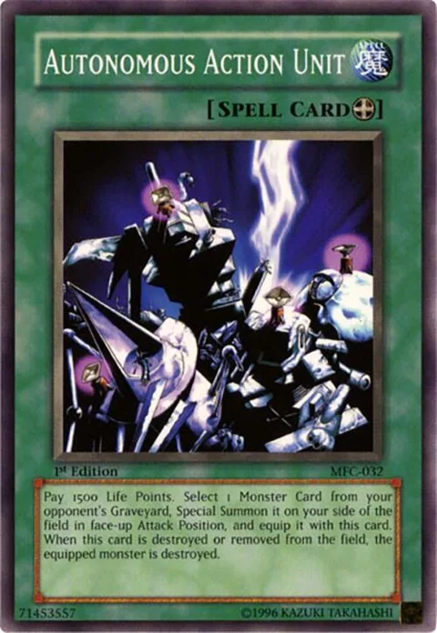 Autonomous Action Unit MFC-032 Unlimited Yu-Gi-Oh card from Magician's Force