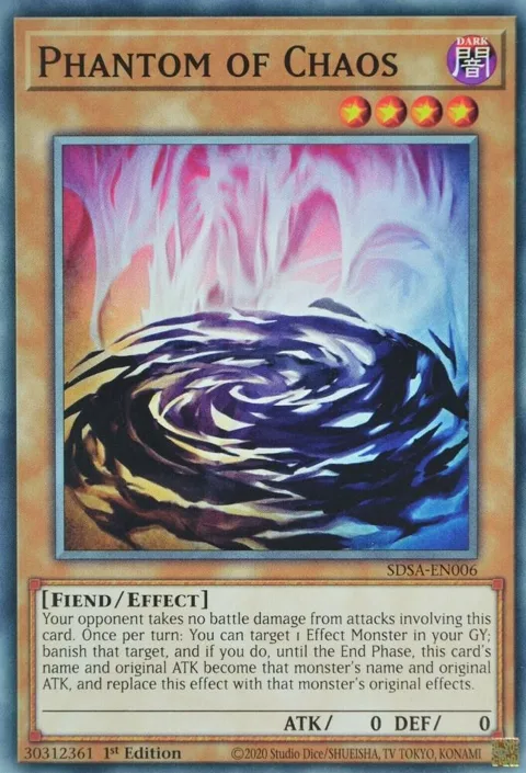 Phantom of Chaos SDSA-EN006 Yu-Gi-Oh card from Structure Deck: Sacred Beasts