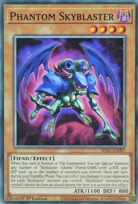 Phantom Skyblaster SDSA-EN007 Yu-Gi-Oh card from Structure Deck: Sacred Beasts