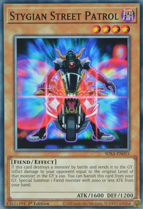 Stygian Street Patrol SDSA-EN015 Yu-Gi-Oh card from Structure Deck: Sacred Beasts