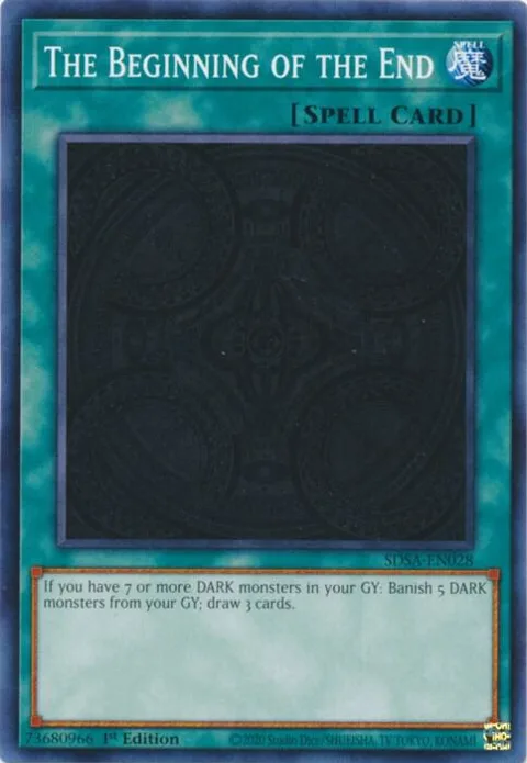 The Beginning of the End SDSA-EN028 Yu-Gi-Oh card from Structure Deck: Sacred Beasts