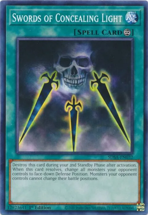 Swords of Concealing Light SDSA-EN032 Yu-Gi-Oh card from Structure Deck: Sacred Beasts
