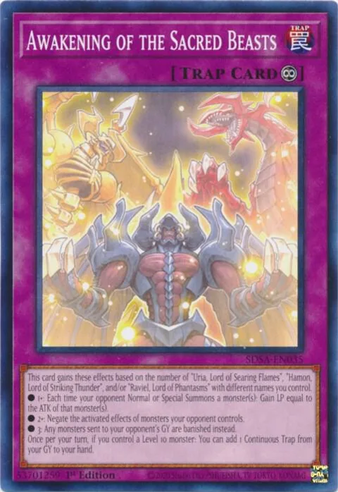 Awakening of the Sacred Beasts SDSA-EN035 Yu-Gi-Oh card from Structure Deck: Sacred Beasts