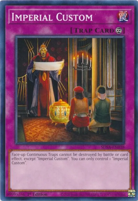 Imperial Custom SDSA-EN038 Yu-Gi-Oh card from Structure Deck: Sacred Beasts