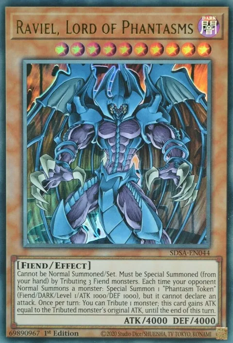 Raviel, Lord of Phantasms SDSA-EN044 Yu-Gi-Oh card from Structure Deck: Sacred Beasts