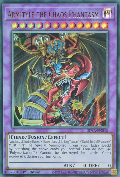 Armityle the Chaos Phantasm SDSA-EN045 Yu-Gi-Oh card from Structure Deck: Sacred Beasts