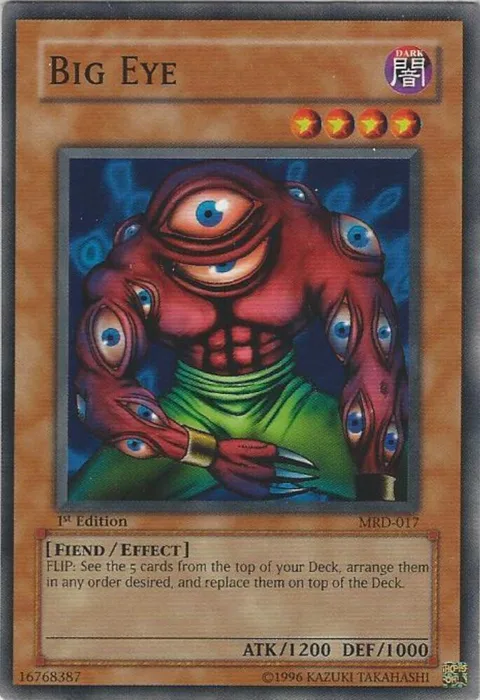 Big Eye MRD-017 1st Edition Yu-Gi-Oh card from Metal Raiders