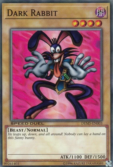 Dark Rabbit DEM5-EN003 Yu-Gi-Oh card from Speed Duel Demo Deck