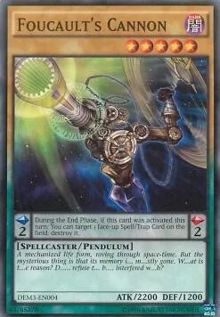 Foucault's Cannon DEM3-EN004 Yu-Gi-Oh card from Demo Deck 2016