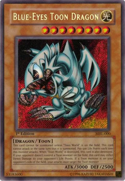 Blue-Eyes Toon Dragon MRL-000 Unlimited Yu-Gi-Oh card from Magic Ruler
