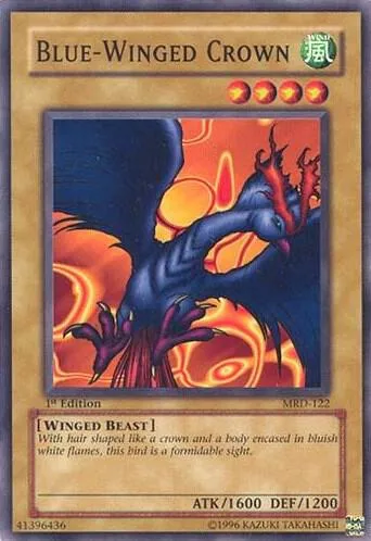 Blue-Winged Crown MRD-122 1st Edition Yu-Gi-Oh card from Metal Raiders