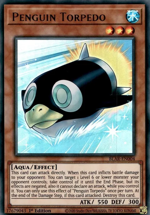 Penguin Torpedo BLAR-EN004 Yu-Gi-Oh card from Battles of Legend: Armageddon