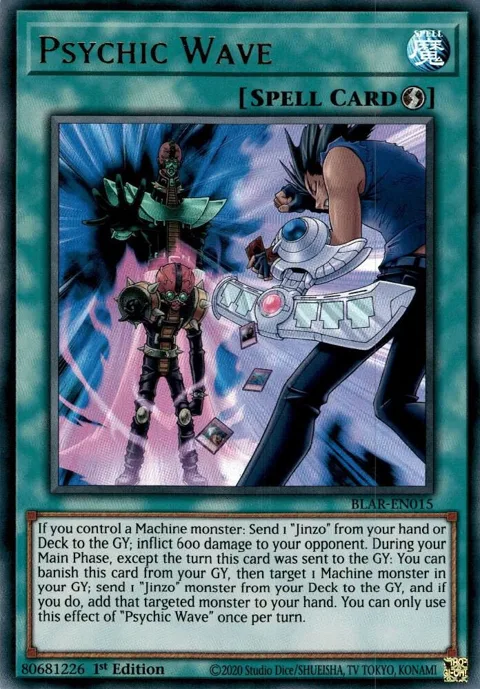 Psychic Wave BLAR-EN015 Yu-Gi-Oh card from Battles of Legend: Armageddon