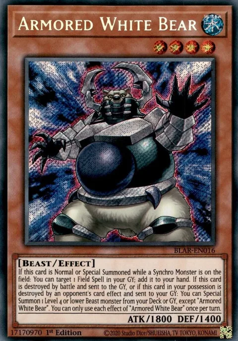 Armored White Bear BLAR-EN016 Yu-Gi-Oh card from Battles of Legend: Armageddon