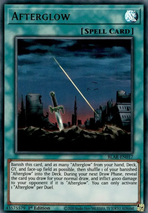 Afterglow BLAR-EN017 Yu-Gi-Oh card from Battles of Legend: Armageddon