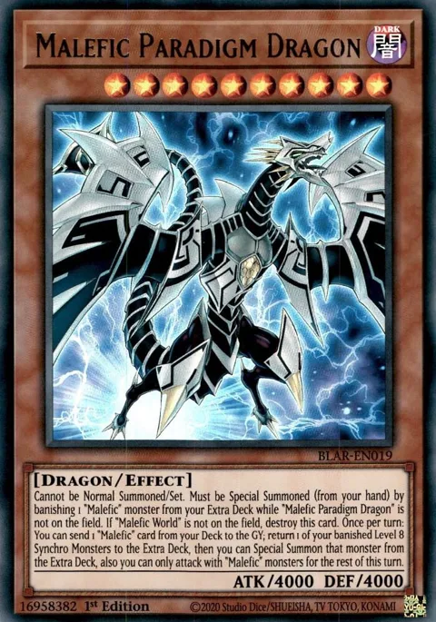 Malefic Paradigm Dragon BLAR-EN019 Yu-Gi-Oh card from Battles of Legend: Armageddon