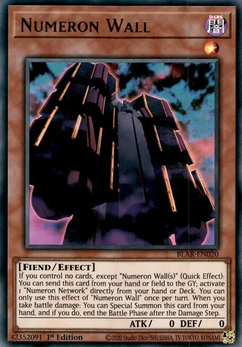 Numeron Wall BLAR-EN020 Yu-Gi-Oh card from Battles of Legend: Armageddon