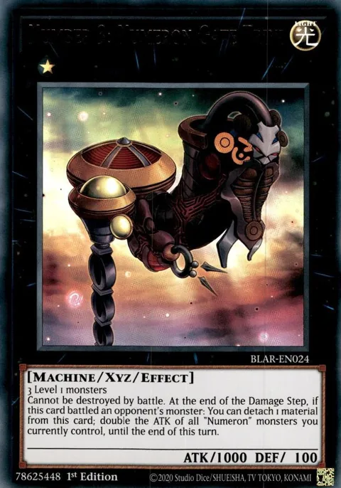 Number 3: Numeron Gate Trini BLAR-EN024 Yu-Gi-Oh card from Battles of Legend: Armageddon