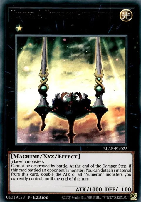 Number 4: Numeron Gate Catvari BLAR-EN025 Yu-Gi-Oh card from Battles of Legend: Armageddon