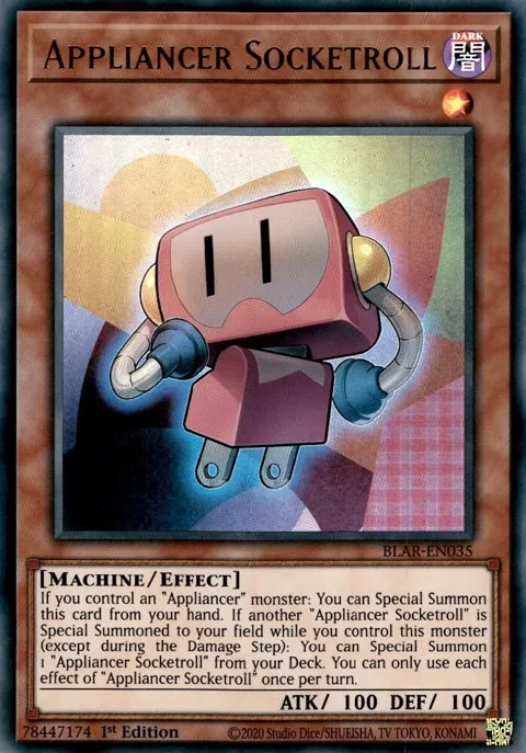 Appliancer Socketroll BLAR-EN035 Yu-Gi-Oh card from Battles of Legend: Armageddon