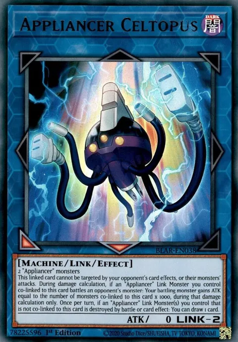 Appliancer Celtopus BLAR-EN038 Yu-Gi-Oh card from Battles of Legend: Armageddon
