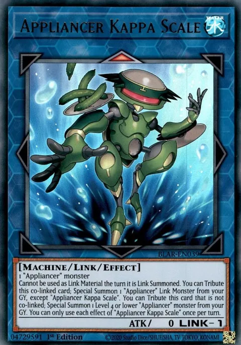 Appliancer Kappa Scale BLAR-EN039 Yu-Gi-Oh card from Battles of Legend: Armageddon