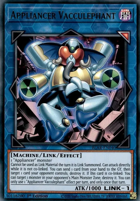 Appliancer Vacculephant BLAR-EN040 Yu-Gi-Oh card from Battles of Legend: Armageddon