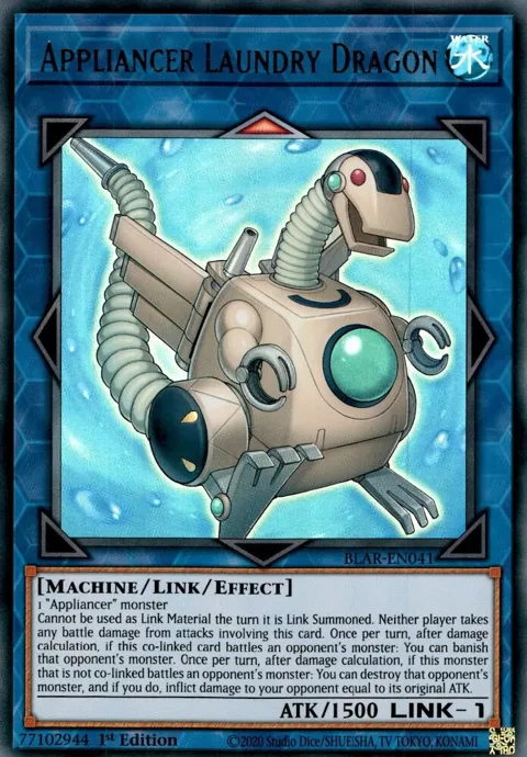 Appliancer Laundry Dragon BLAR-EN041 Yu-Gi-Oh card from Battles of Legend: Armageddon