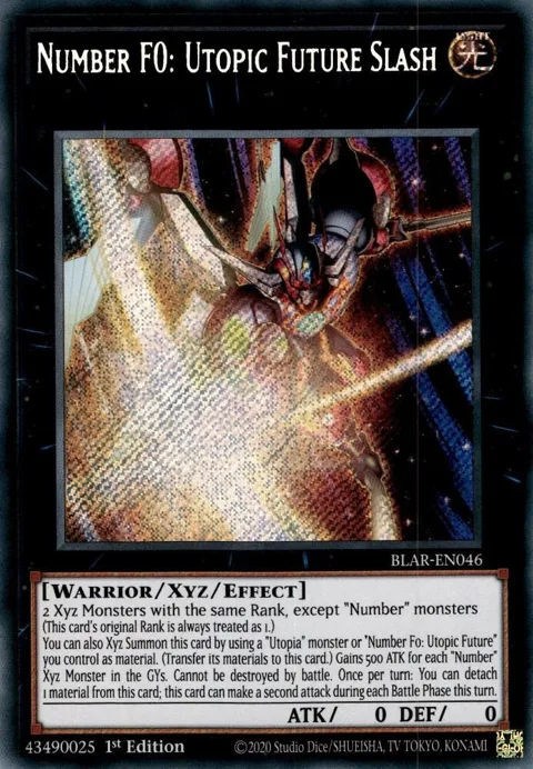 Number F0: Utopic Future Slash BLAR-EN046 Yu-Gi-Oh card from Battles of Legend: Armageddon