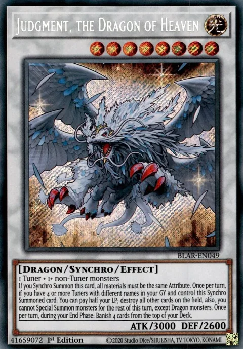 Judgment, the Dragon of Heaven BLAR-EN049 Yu-Gi-Oh card from Battles of Legend: Armageddon