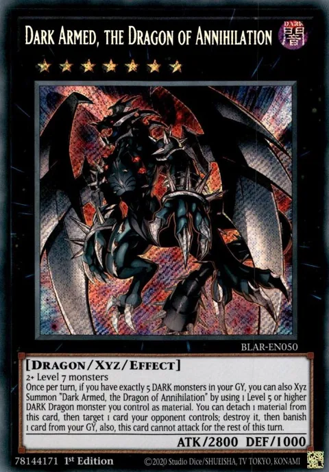 Dark Armed, the Dragon of Annihilation BLAR-EN050 Yu-Gi-Oh card from Battles of Legend: Armageddon