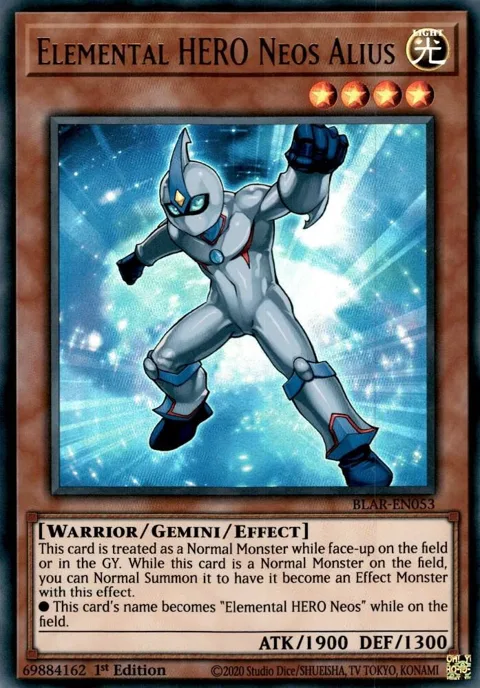 Elemental HERO Neos Alius BLAR-EN053 Yu-Gi-Oh card from Battles of Legend: Armageddon