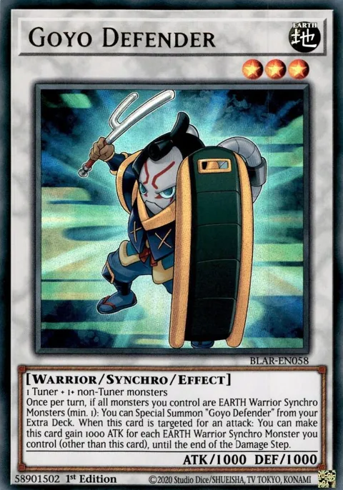 Goyo Defender BLAR-EN058 Yu-Gi-Oh card from Battles of Legend: Armageddon
