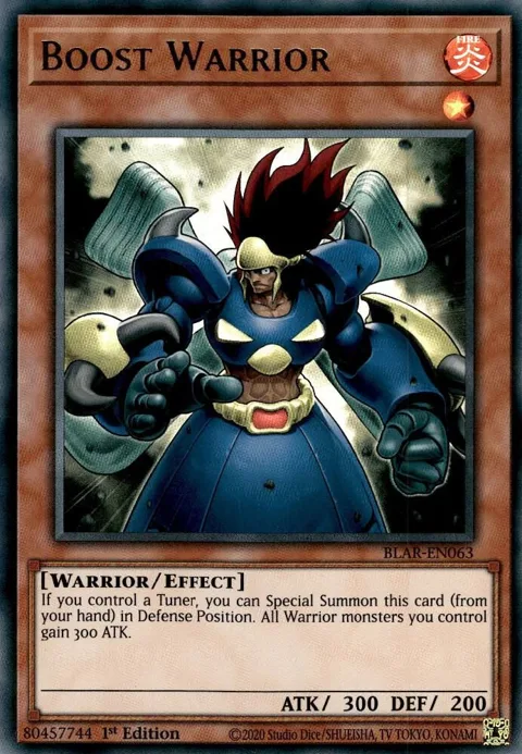 Boost Warrior BLAR-EN063 Yu-Gi-Oh card from Battles of Legend: Armageddon