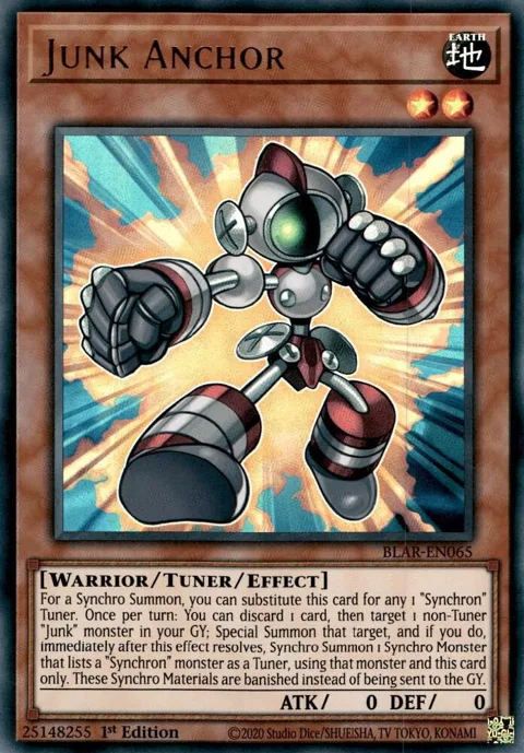 Junk Anchor BLAR-EN065 Yu-Gi-Oh card from Battles of Legend: Armageddon