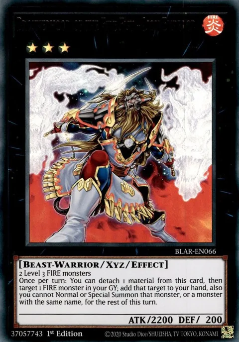 Brotherhood of the Fire Fist - Lion Emperor BLAR-EN066 Yu-Gi-Oh card from Battles of Legend: Armageddon
