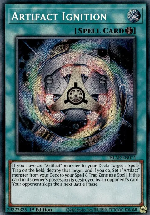 Artifact Ignition BLAR-EN074 Yu-Gi-Oh card from Battles of Legend: Armageddon