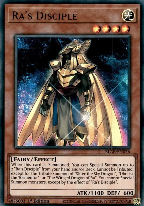 Ra's Disciple BLAR-EN076 Yu-Gi-Oh card from Battles of Legend: Armageddon