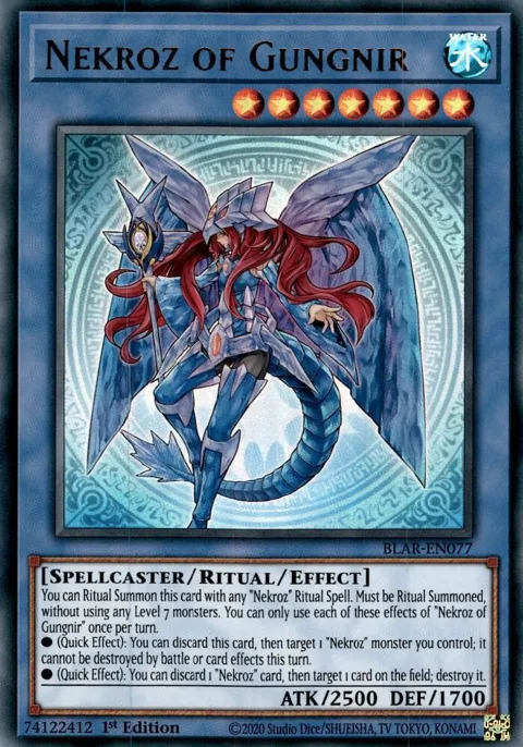 Nekroz of Gungnir BLAR-EN077 Yu-Gi-Oh card from Battles of Legend: Armageddon
