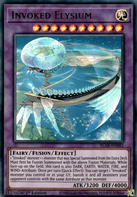 Invoked Elysium BLAR-EN083 Yu-Gi-Oh card from Battles of Legend: Armageddon