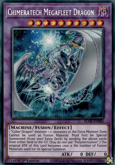Chimeratech Megafleet Dragon BLAR-EN085 Yu-Gi-Oh card from Battles of Legend: Armageddon